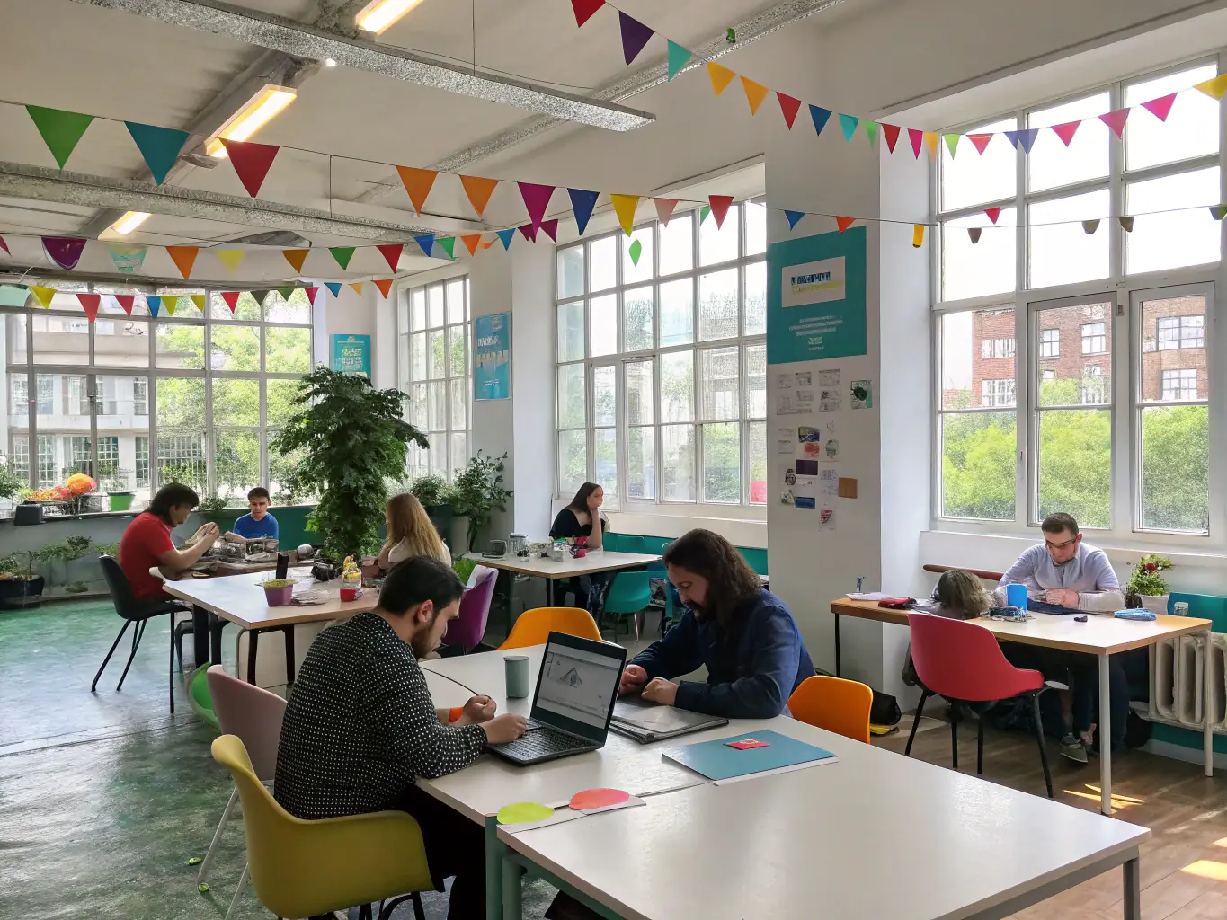 A co-working space in uptown Dallas, with shared amenities and a collaborative environment, suitable for startups and freelancers.